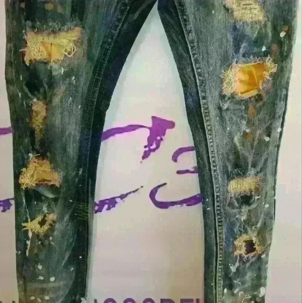 boys brand new slim fit Urban jeans Forward Denim Paint Splatter size 12 - Picture 4 of 16